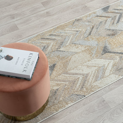 Astana 188 Stone Modern Hallway Runner Saray Rugs