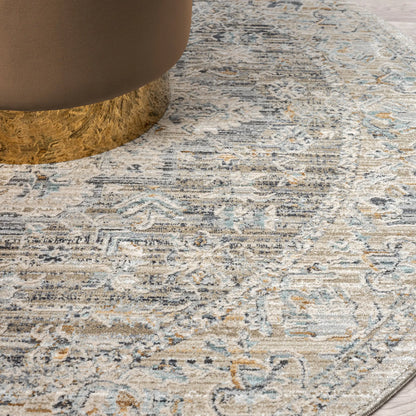 Auburn 6753 Taupe Traditional Round Rug Saray Rugs