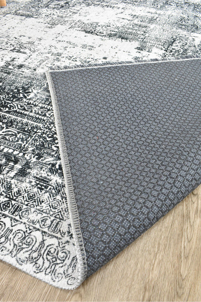 Brillant Basalt Grey Rubber backing Rug Austex