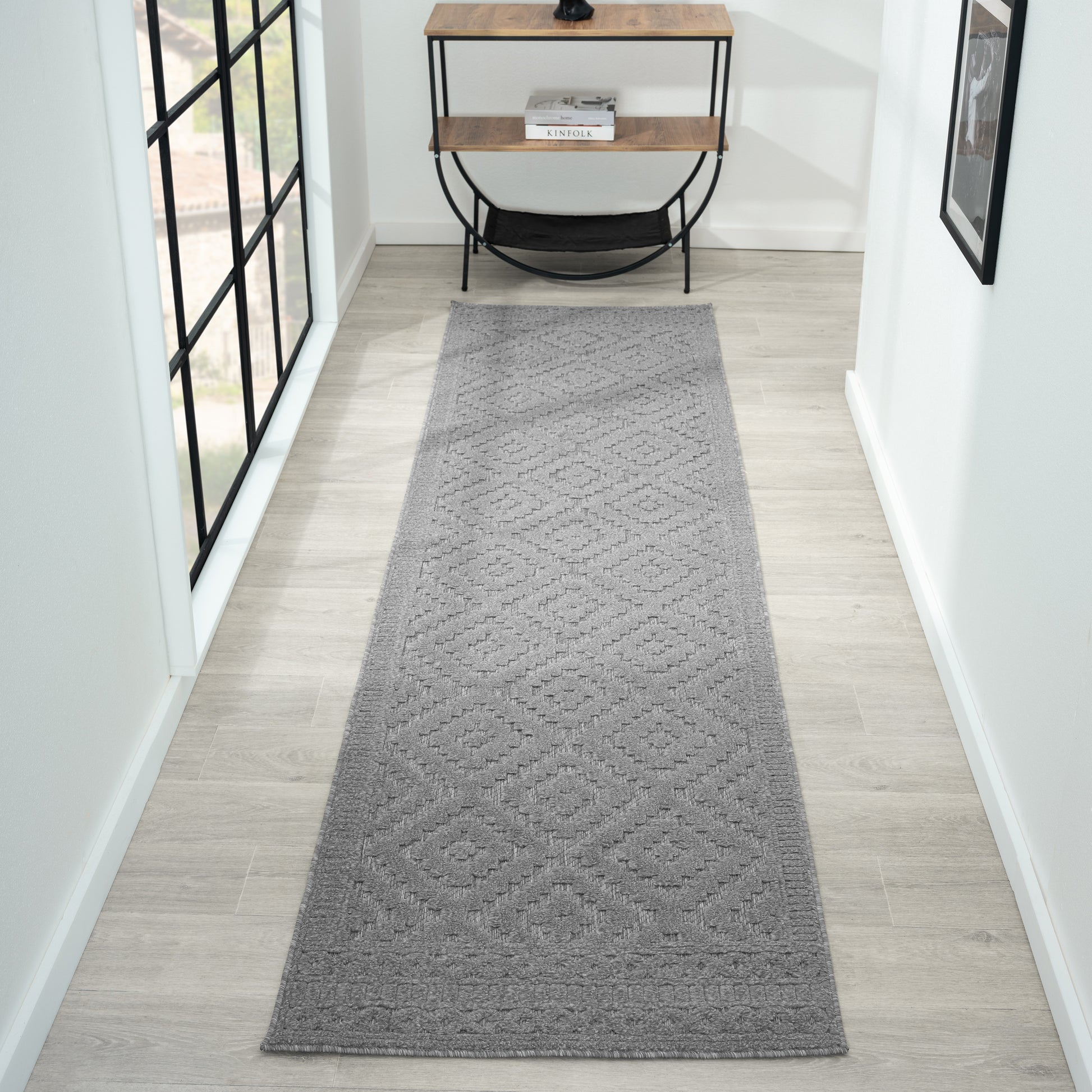 Calmer 414 Cloud geometric patterns Hallway Runner Saray Rugs