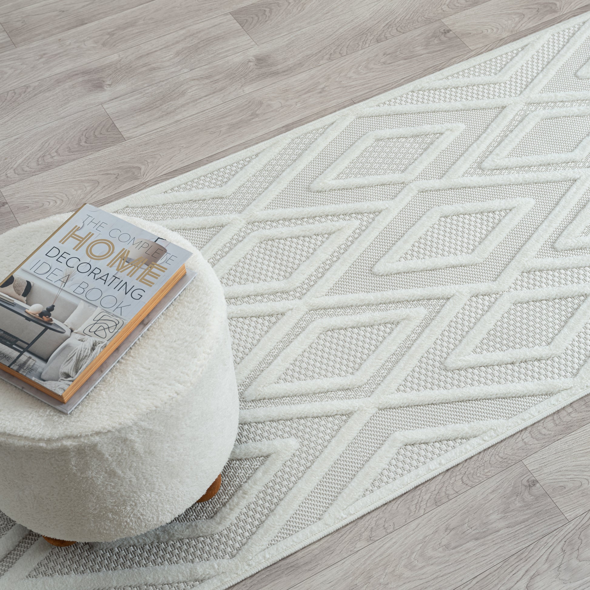 Calmer 418 Frost geometric patterns Hallway Runner Saray Rugs