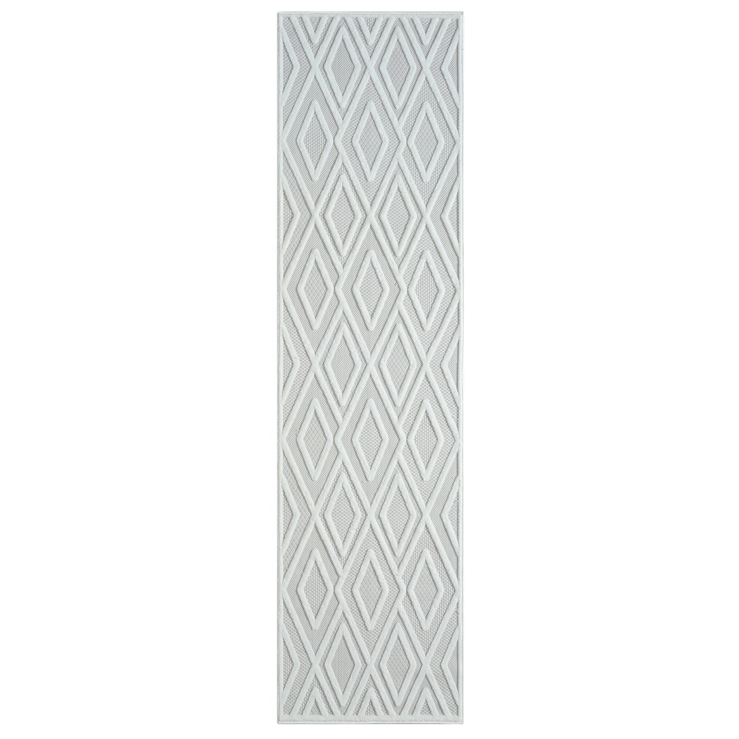 Calmer 418 Frost geometric patterns Hallway Runner Saray Rugs