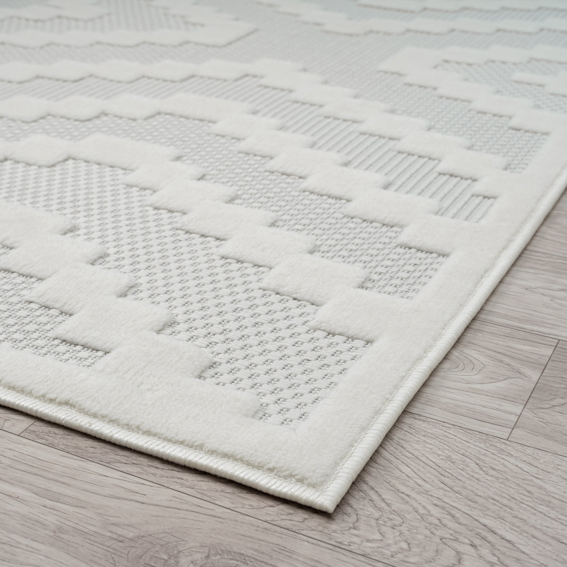 Calmer 419 Linen geometric patterns Rug Saray Rugs