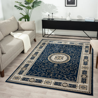 Oriental 511 Navy Traditional Rug Saray Rugs