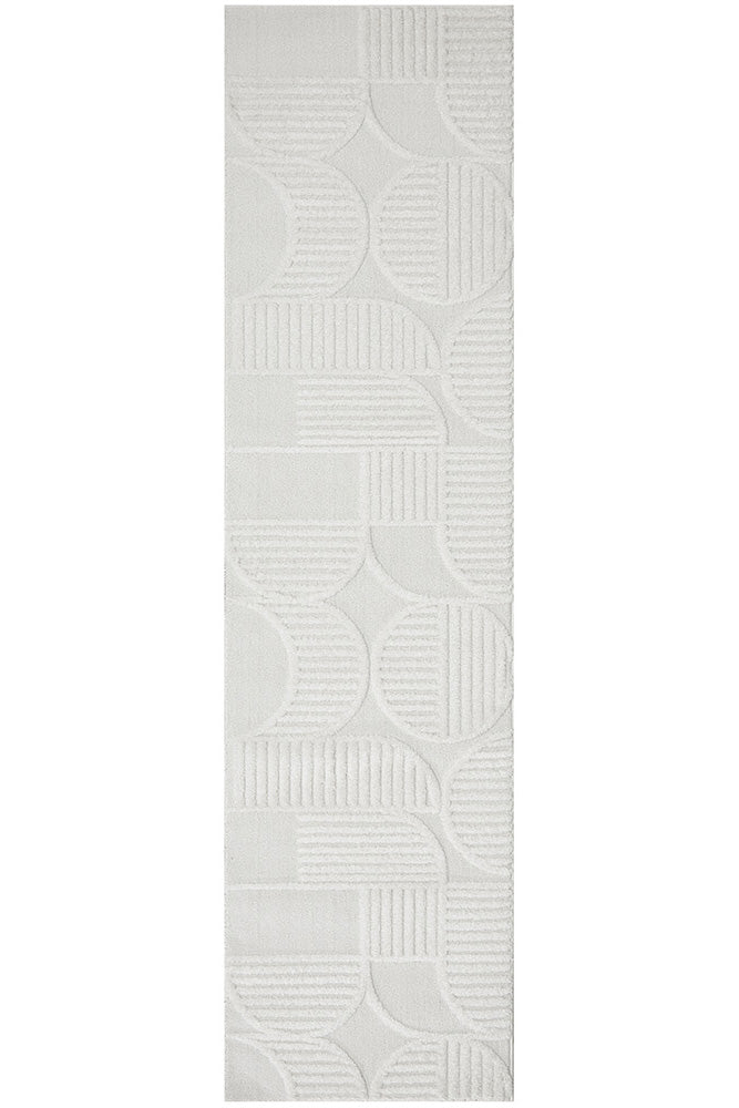 London Leo White Runner Rug Rug Culture