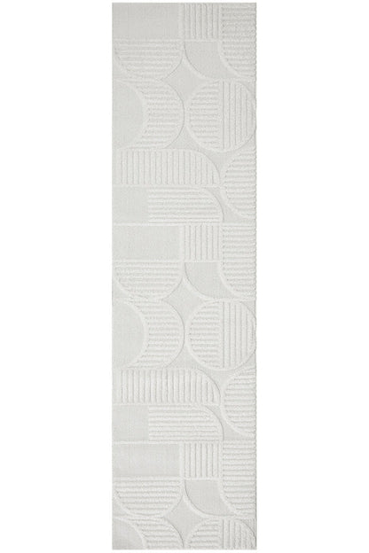 London Leo White Runner Rug Rug Culture