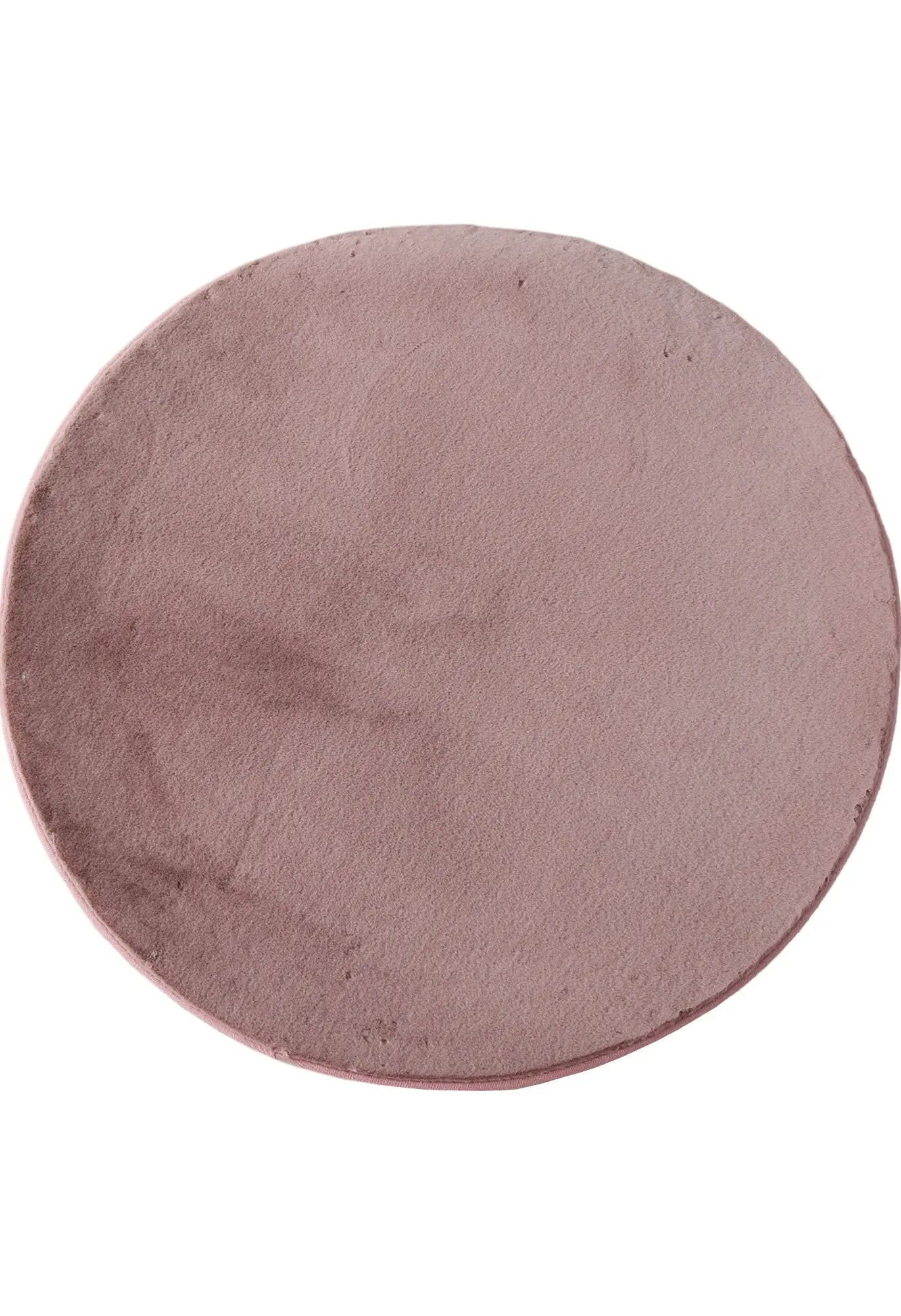 Panda Plush Super Soft Pink Round Rug The Rug Co