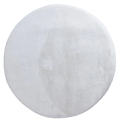 Pony Soft Round White Rug Italtex