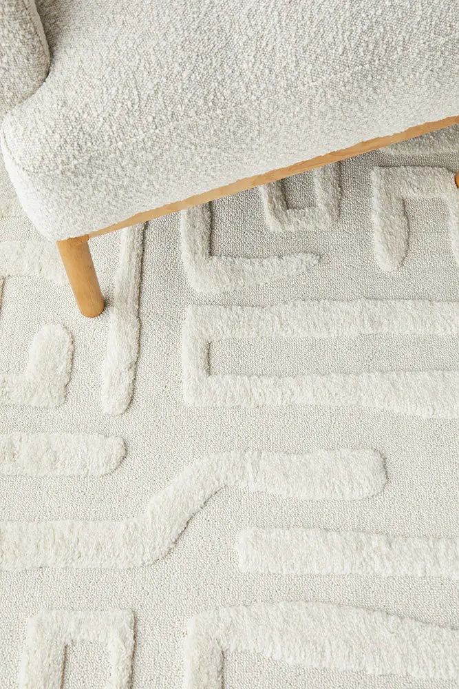 Sera Arlo White Rug RUG CULTURE