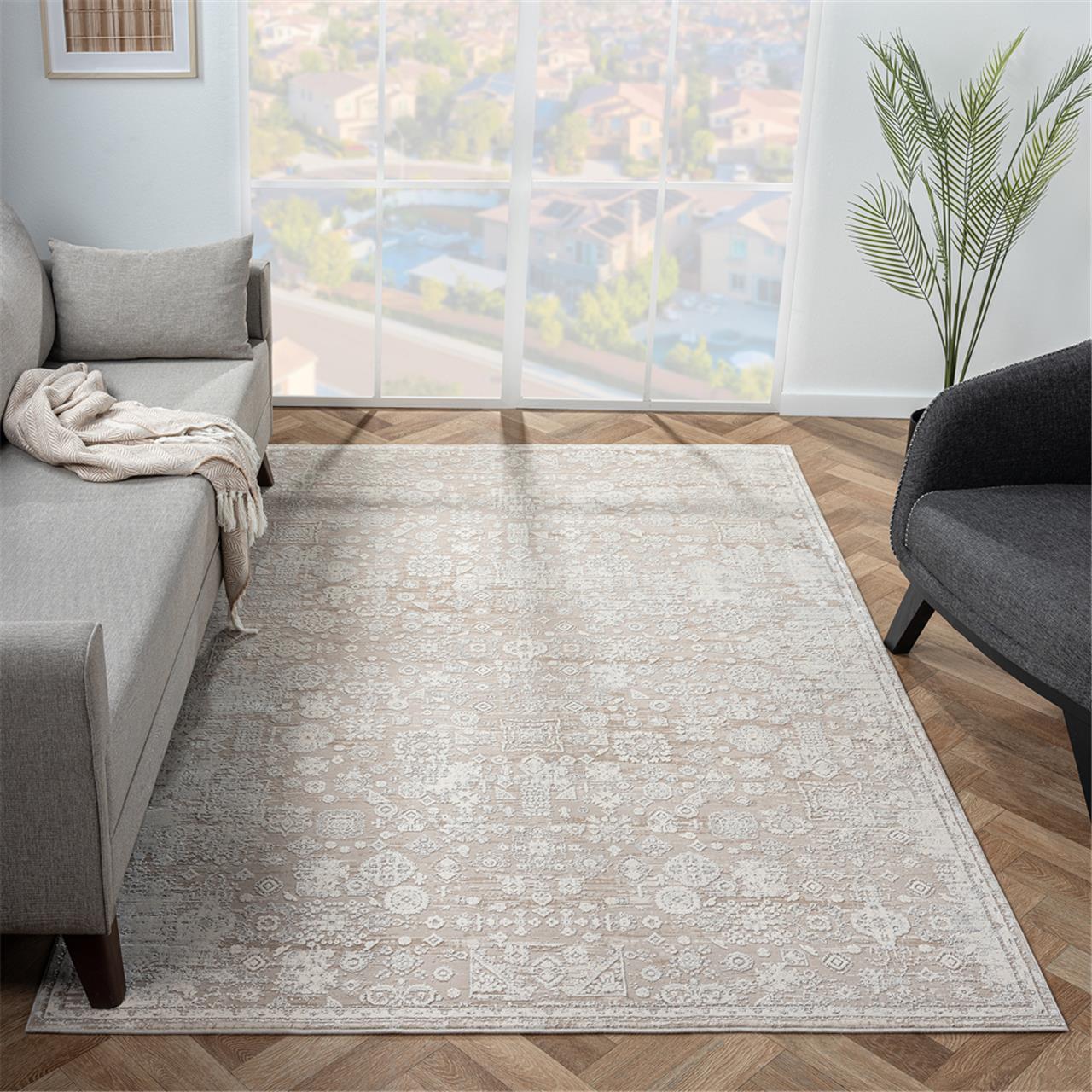 Oxford 564 Bamboo-Silk Lt.Cream Rug Saray Rugs