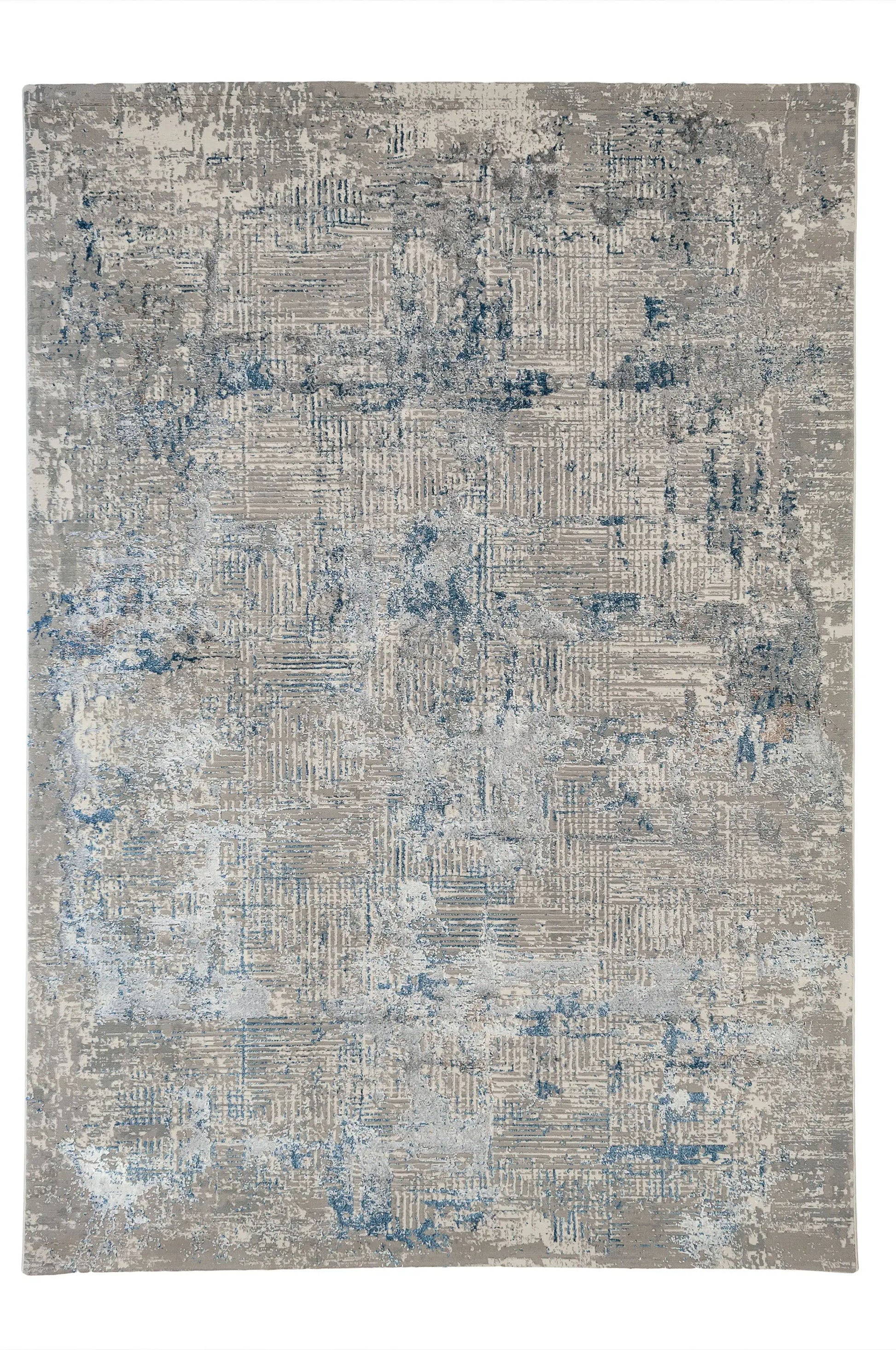 Charm Modern Blue Grid Turkish Rug Italtex