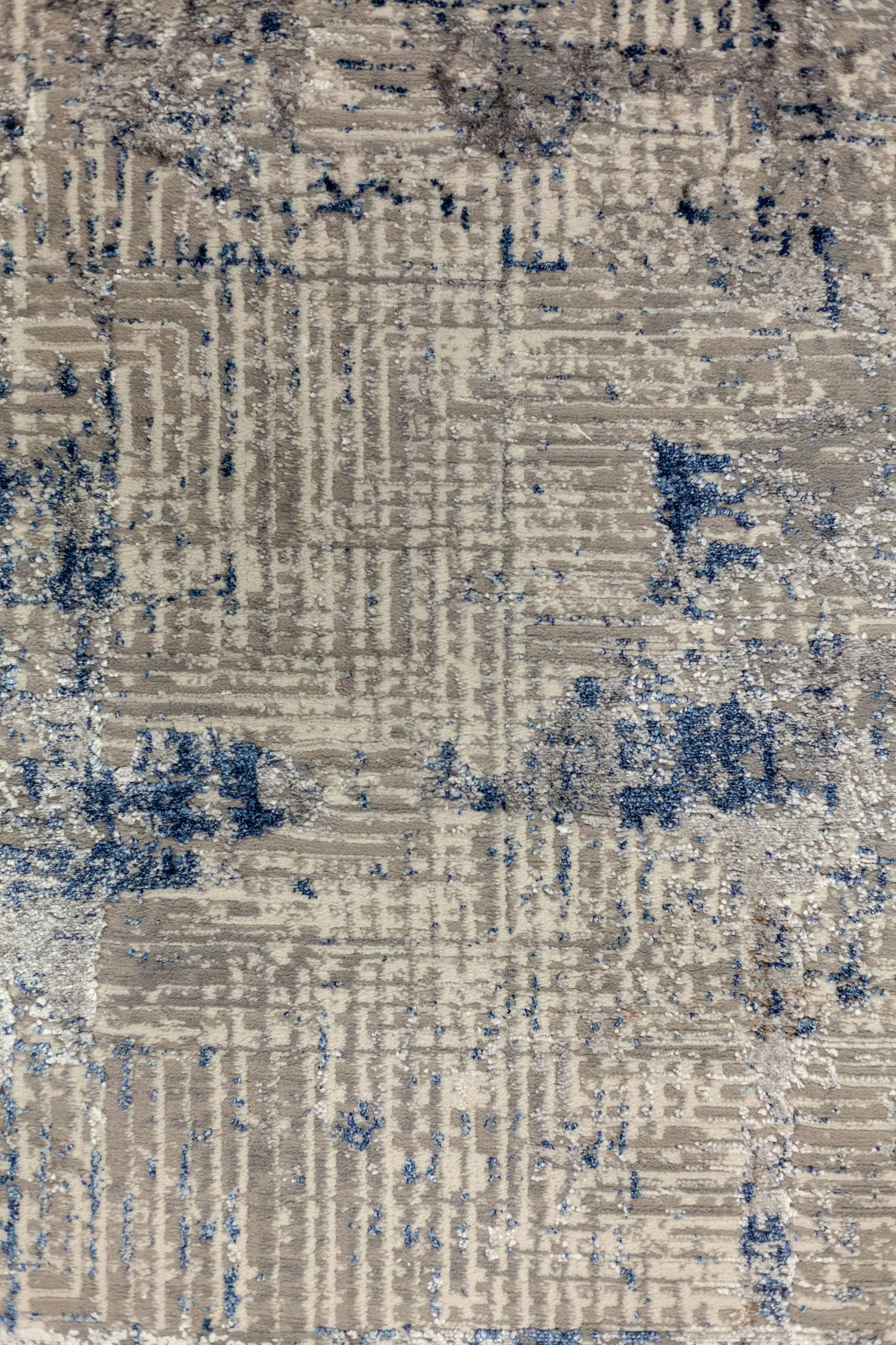 Charm Modern Blue Grid Turkish Rug Italtex