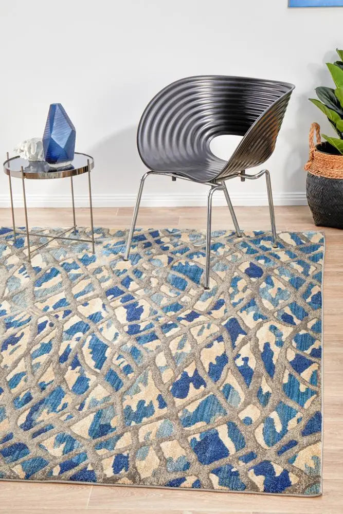 Dream Ropes Modern Blue Rug Rug Culture