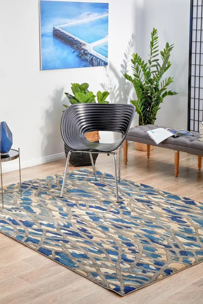 Dream Ropes Modern Blue Rug Rug Culture