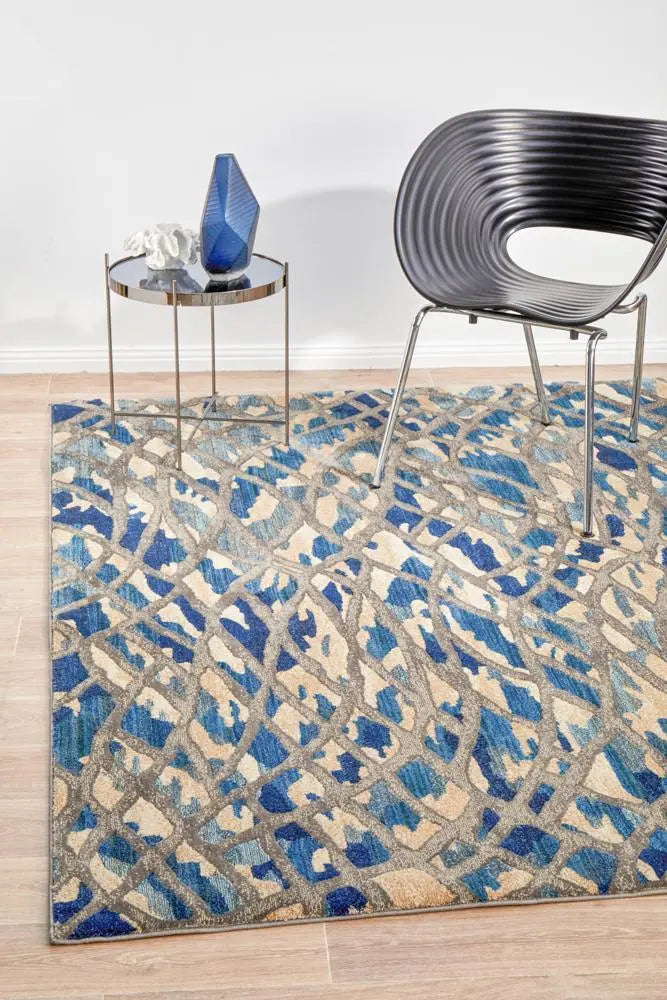 Dream Ropes Modern Blue Rug Rug Culture