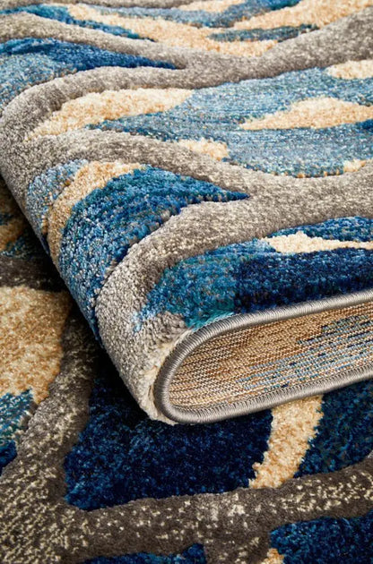 Dream Ropes Modern Blue Rug Rug Culture