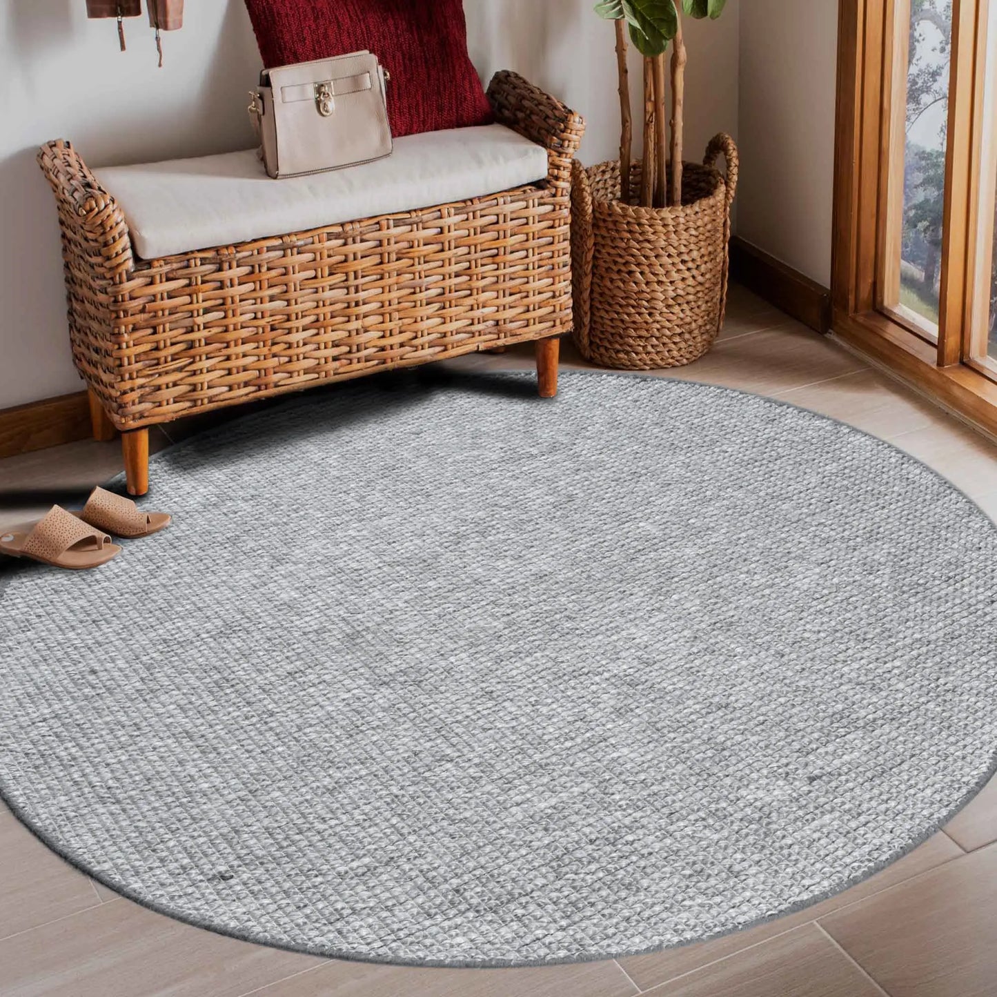 Fancy Grey Wool Rug The Rug Co