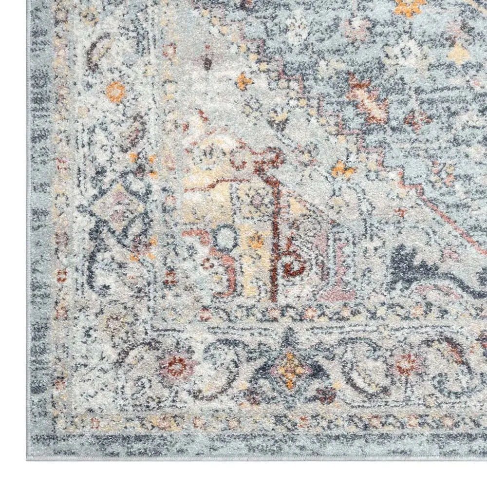 Luna 7404 Blue Pastel Hallway Runner Saray Rugs