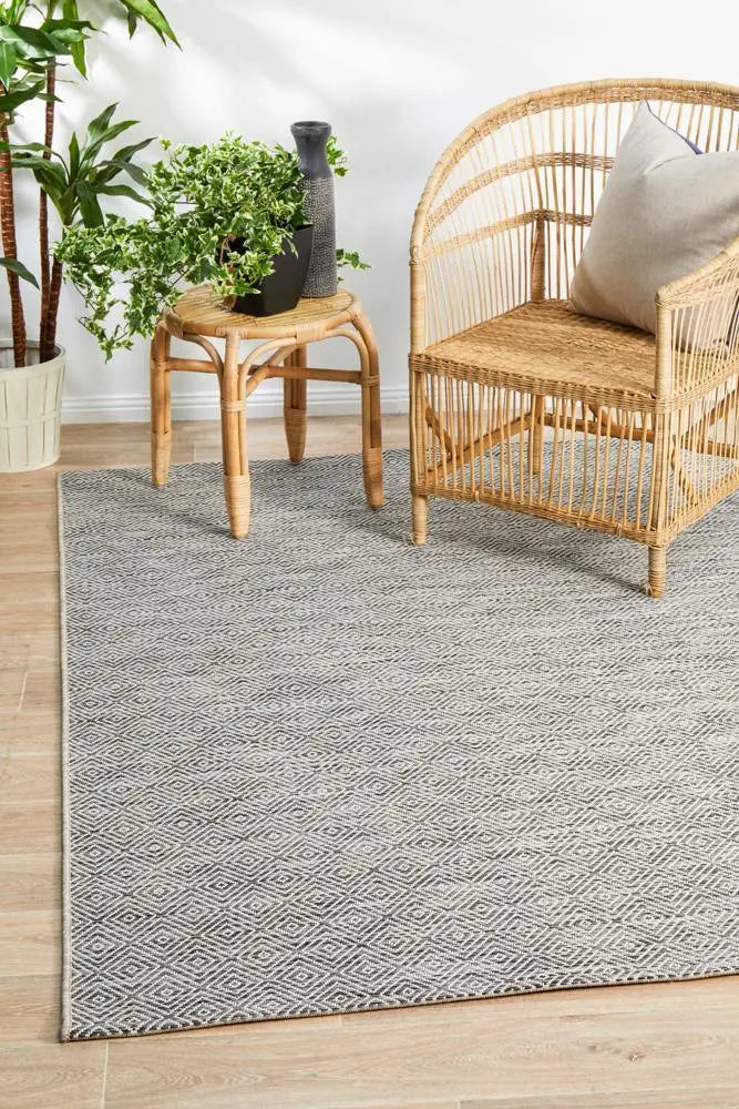 Outdoor Terrace  Grey Rug Rug Culture