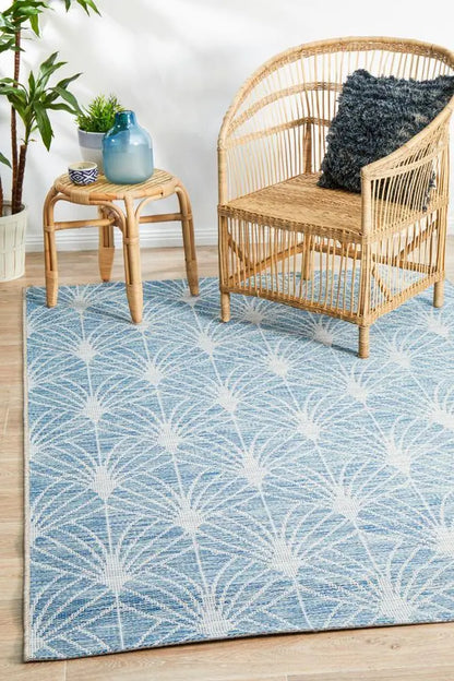 Outdoor Terrace  Sky Blue Rug Rug Culture