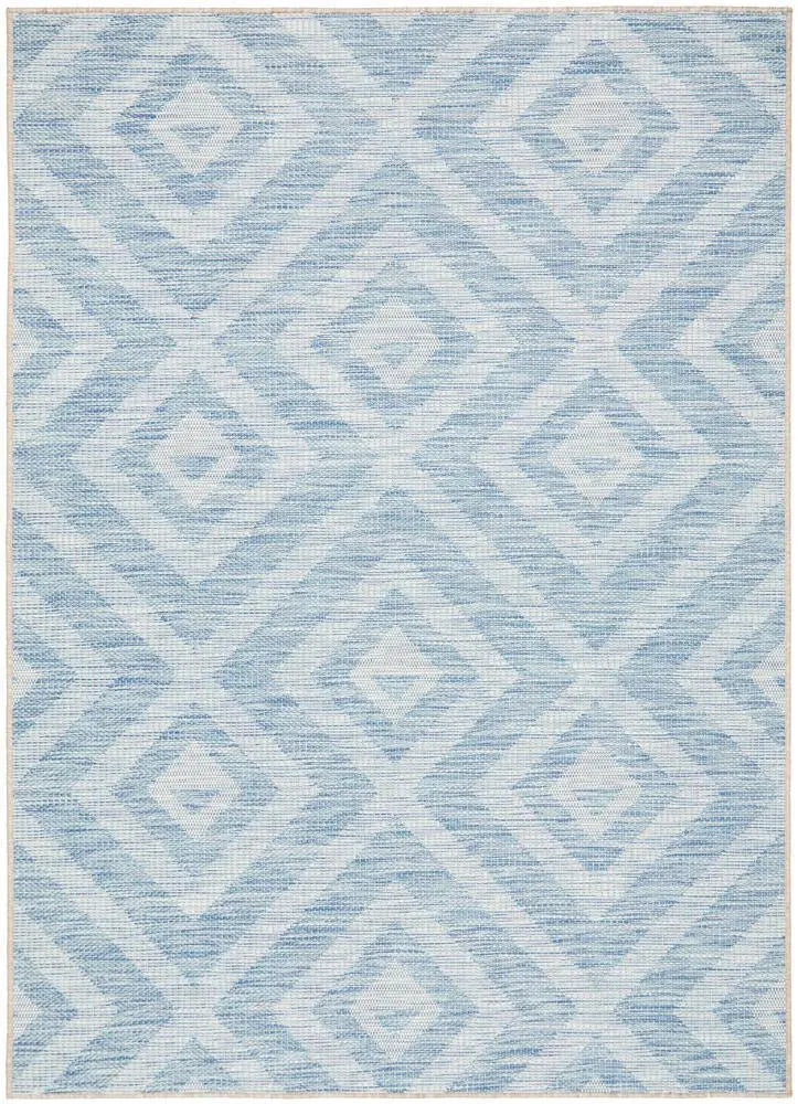 Outdoor Terrace Pattern Blue Rug Rug Culture