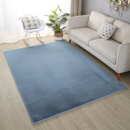 Panda Plush Super Soft  Blue Rug The Rug Co