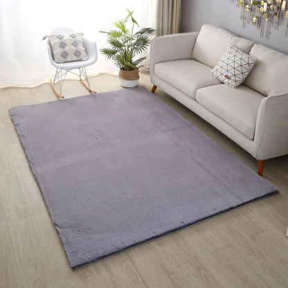 Panda Plush Super Soft  Grey Rug The Rug Co