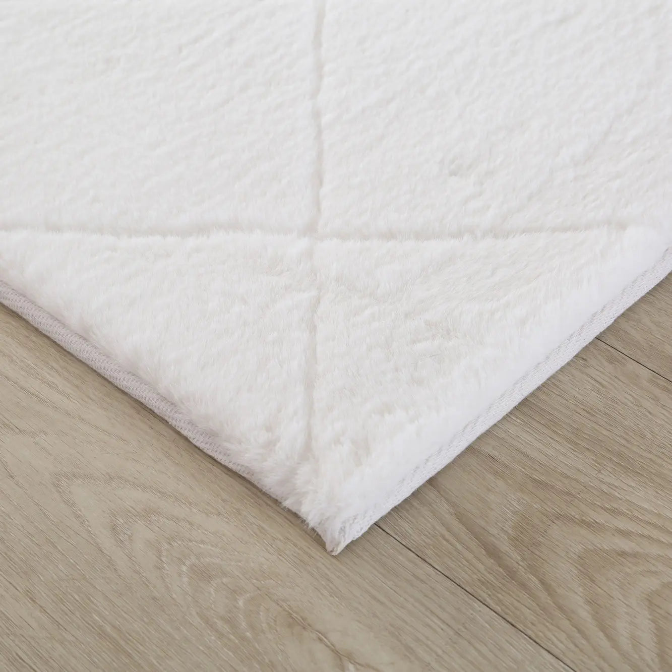 Panda Plush Super Soft  White Diamond Rug The Rug Co