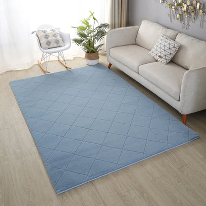 Panda Plush Super Soft Blue Diamond Rug The Rug Co