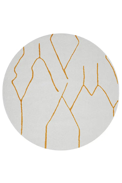 Pera Ivy Gold Round RUG CULTURE