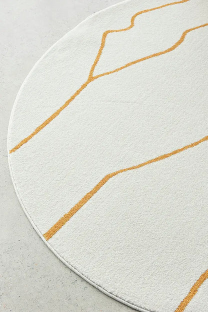 Pera Ivy Gold Round RUG CULTURE