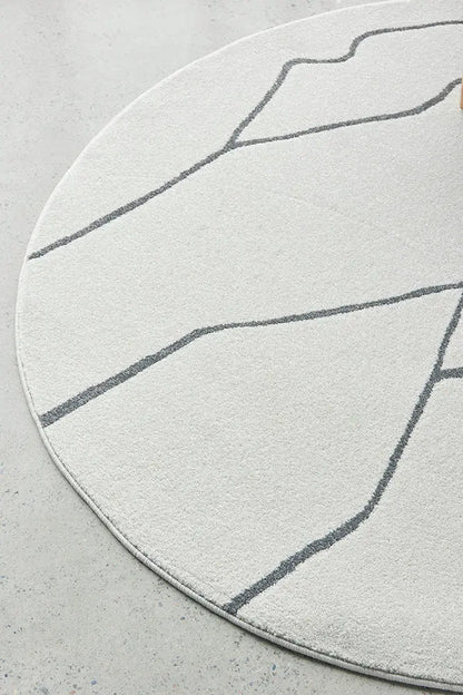 Pera Ivy Grey Round RUG CULTURE