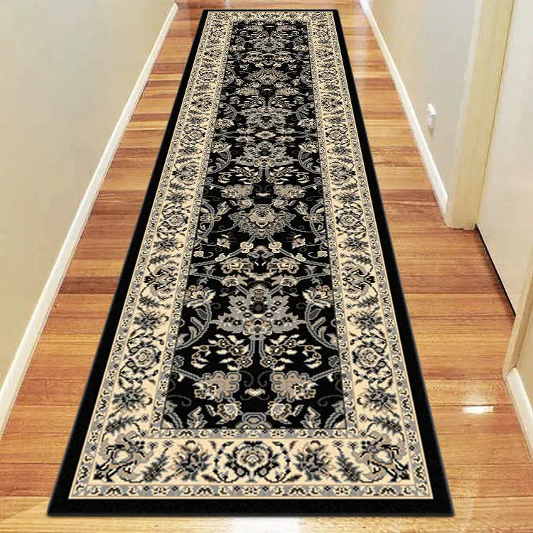 Ruby 6333 Black Hallway Runner Saray Rugs