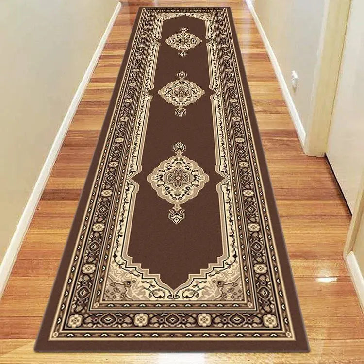 Ruby flame Brown Hallway Runner Saray Rugs