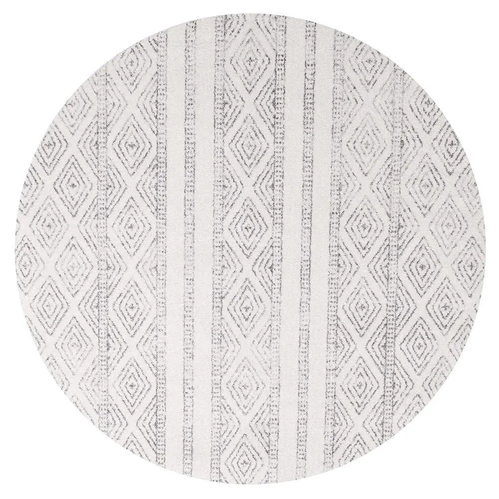 Sahra 450 Grey Round Rugs Unitex