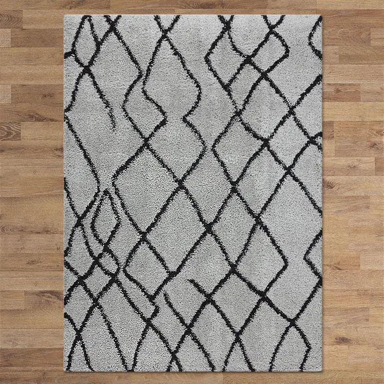 Sorento 346 Grey soft Shaggy Rug Saray Rugs