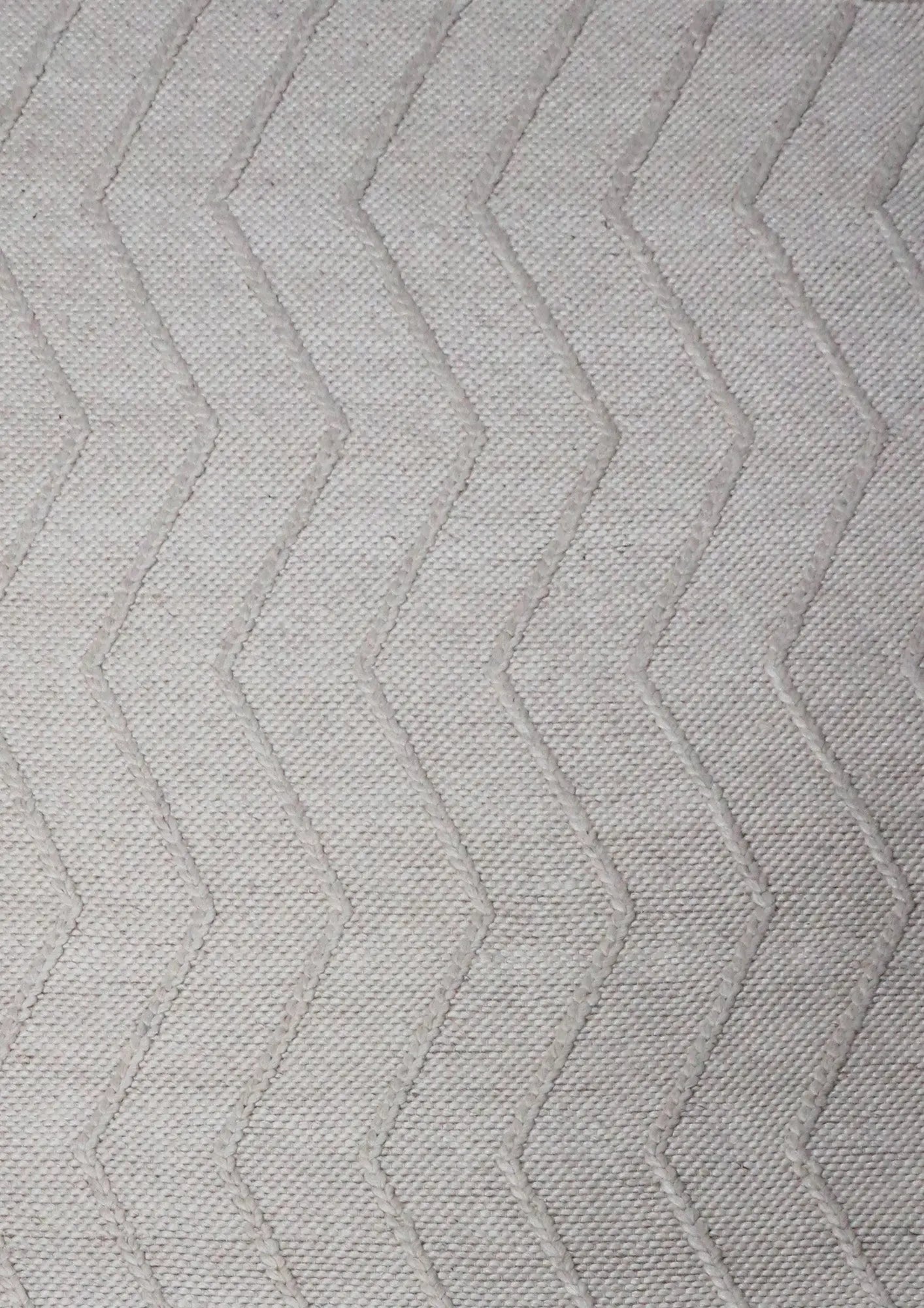 Waves Cream Wool Rug The Rug Co