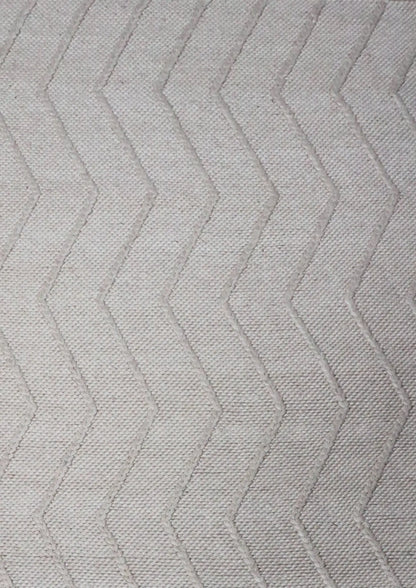 Waves Cream Wool Rug The Rug Co