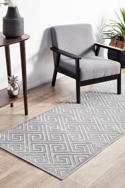 Yakamoz Alice Silver Runner Rug RUG CULTURE