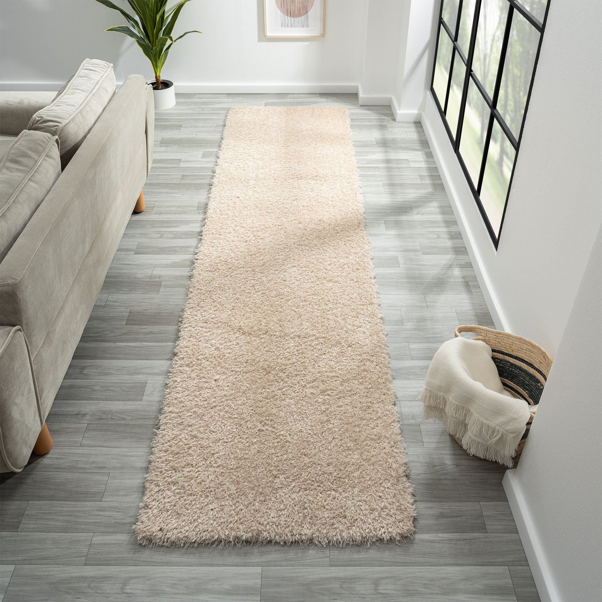 Fleecy 394 Fawn Runner Saray Rugs